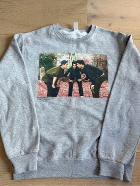 FRIENDS Gray Crewneck Sweatshirt with Vintage Photo Graphic